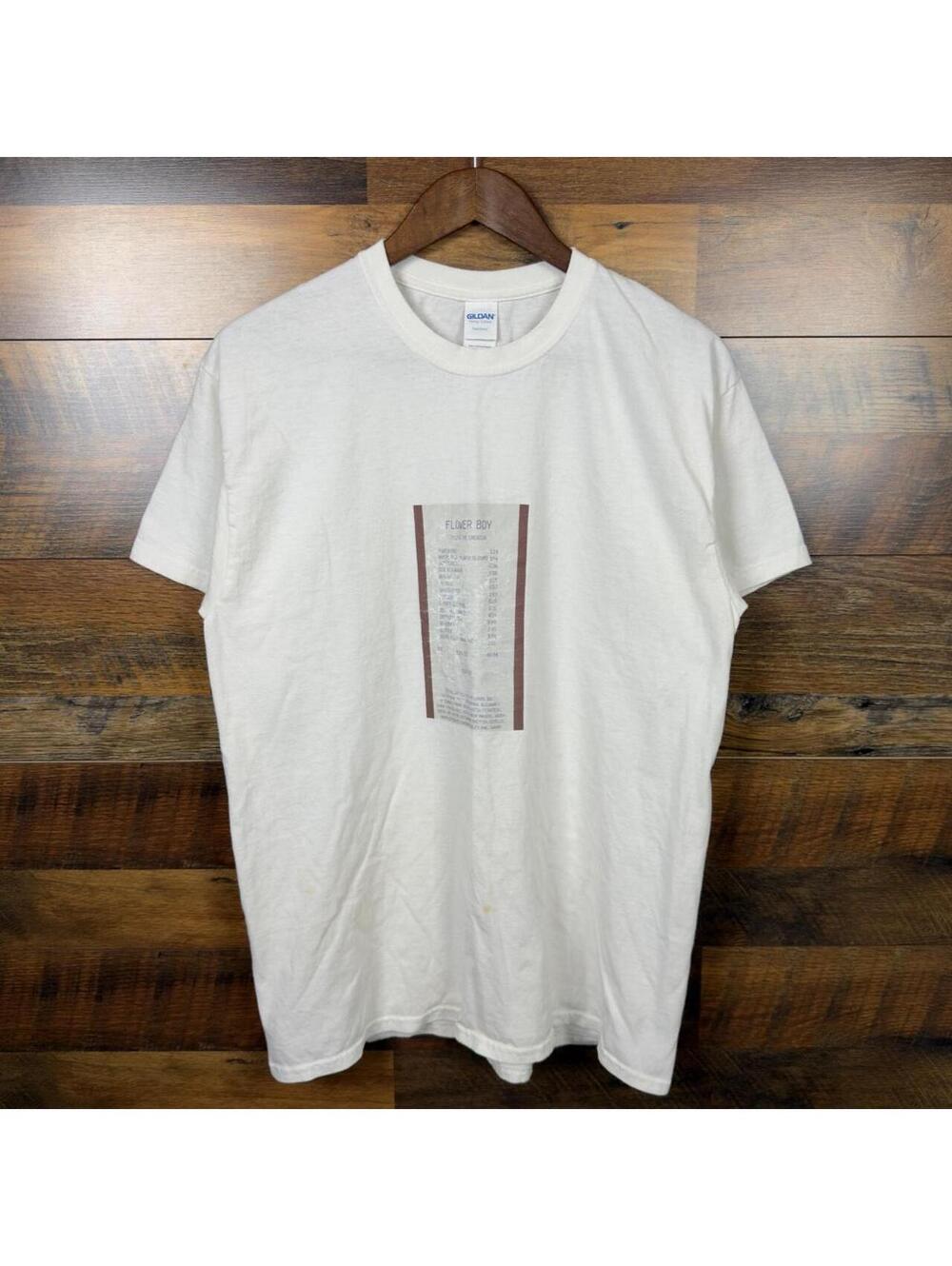 Tyler The Creator Flower Boy T Shirt Large White Album Tracklist Graphic Tee